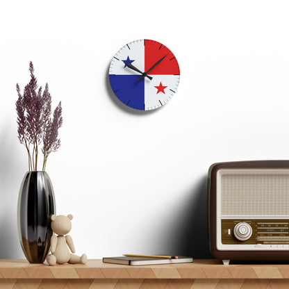 Panama Flag Acrylic Wall Clock