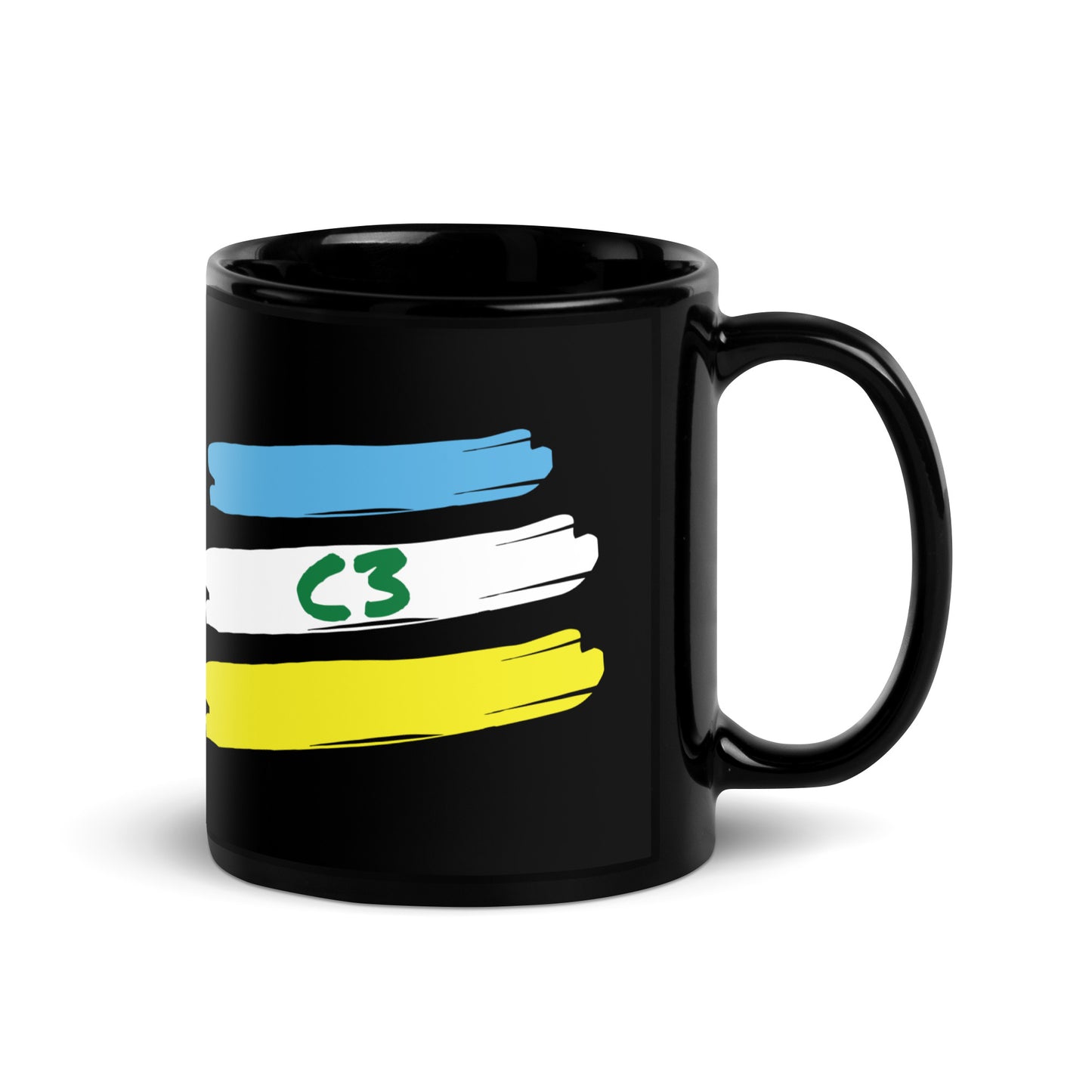 Panama C3 Black Glossy Mug