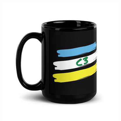 Panama C3 Black Glossy Mug