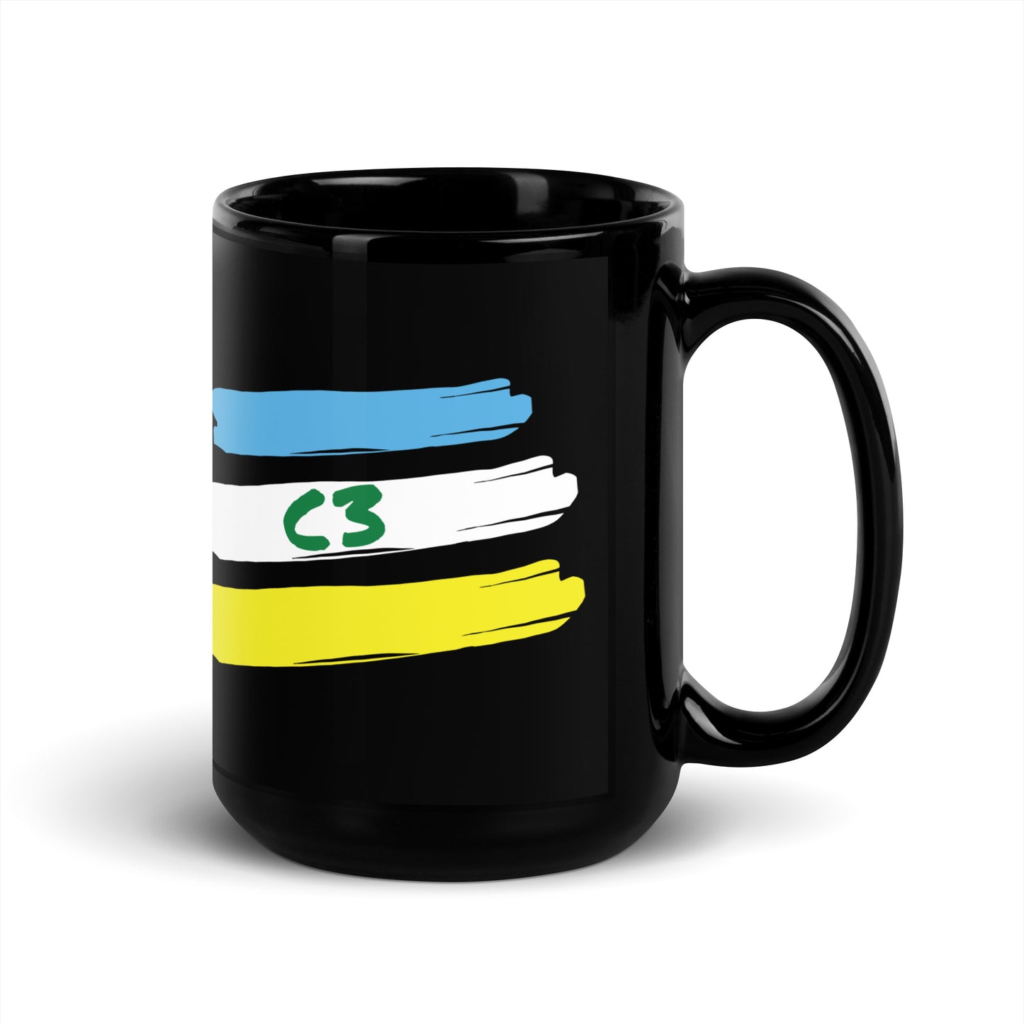 Panama C3 Black Glossy Mug