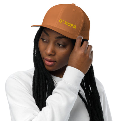 Q'XOPA Closed-Back Trucker Cap