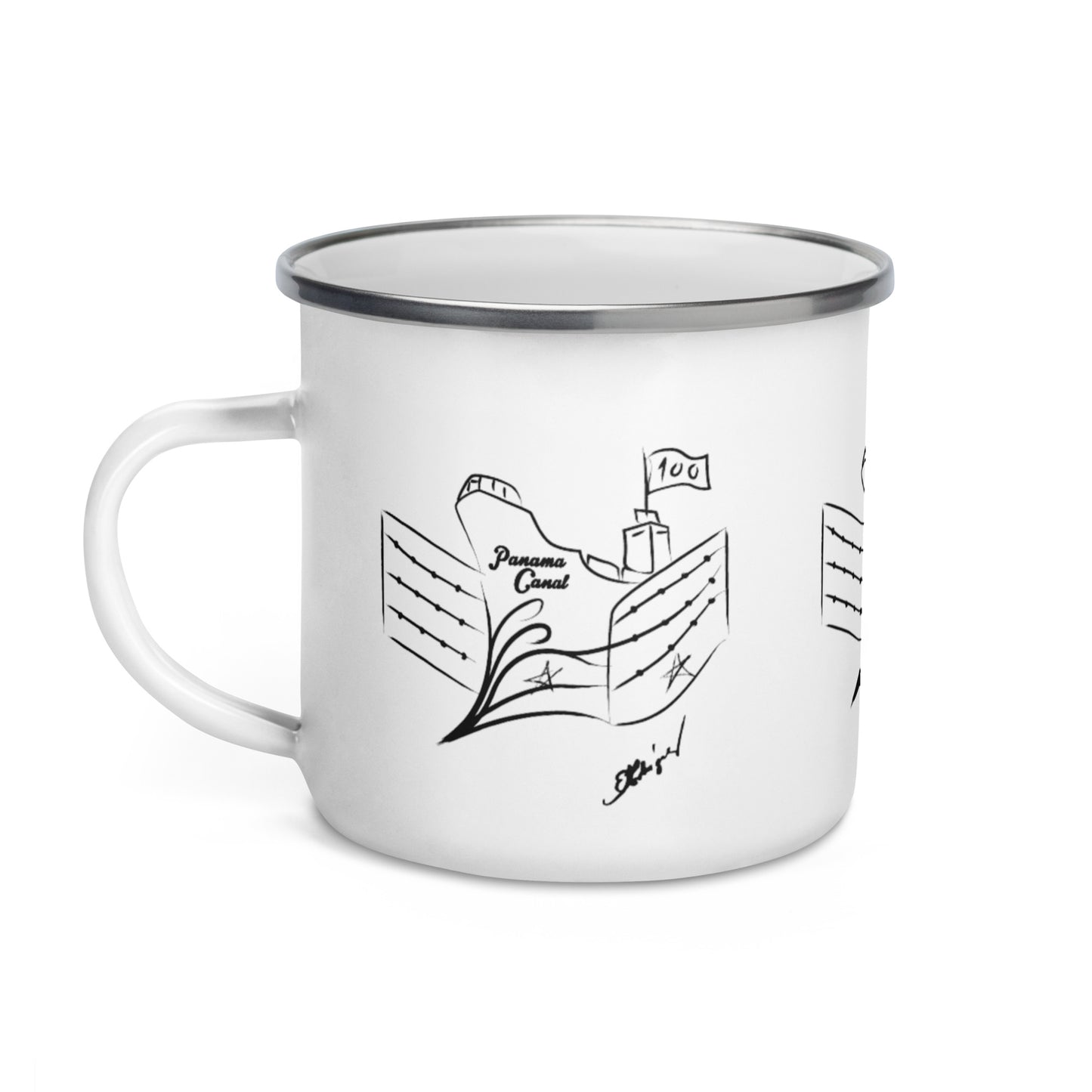 Panama Canal 100 Years Anniversary Enamel Mug