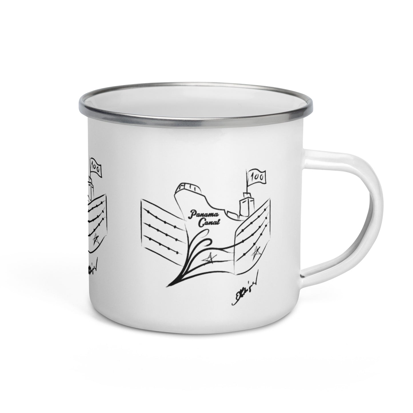 Panama Canal 100 Years Anniversary Enamel Mug