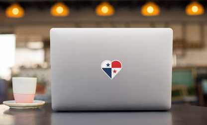 Panama Flag Heart Sticker