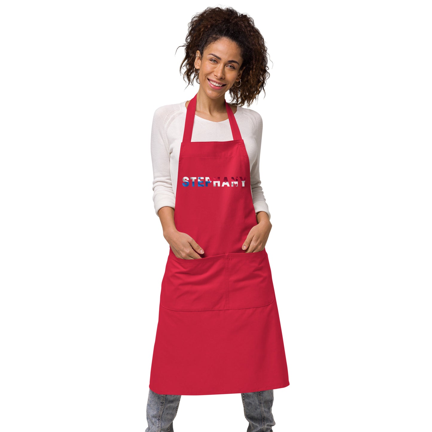 Panama Flag Customizable Name Organic Cotton Apron