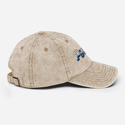 Panama Flag Word Vintage Cotton Twill Cap