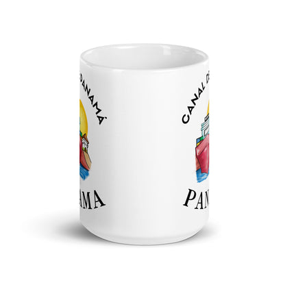 Panama Canal Illustration Coffee Mug