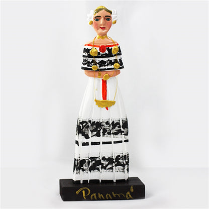 HAND-PAINTED CARVED WOOD PANAMANIAN EMPOLLERADAS