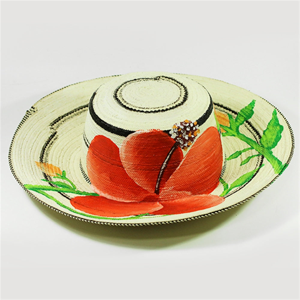 PANAMA SOMBRERO PINTADO HAND PAINTED PINTAO HAT