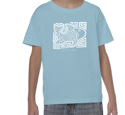 PANAMA FISH KIDS T-SHIRT (WHITE PRINT)