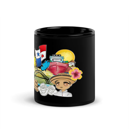 Panama y Amigos Black Glossy Mug