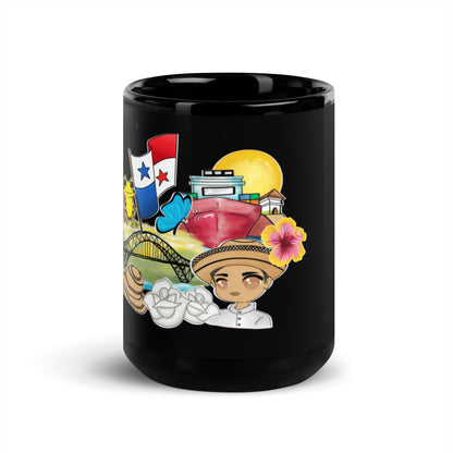 Panama y Amigos Black Glossy Mug