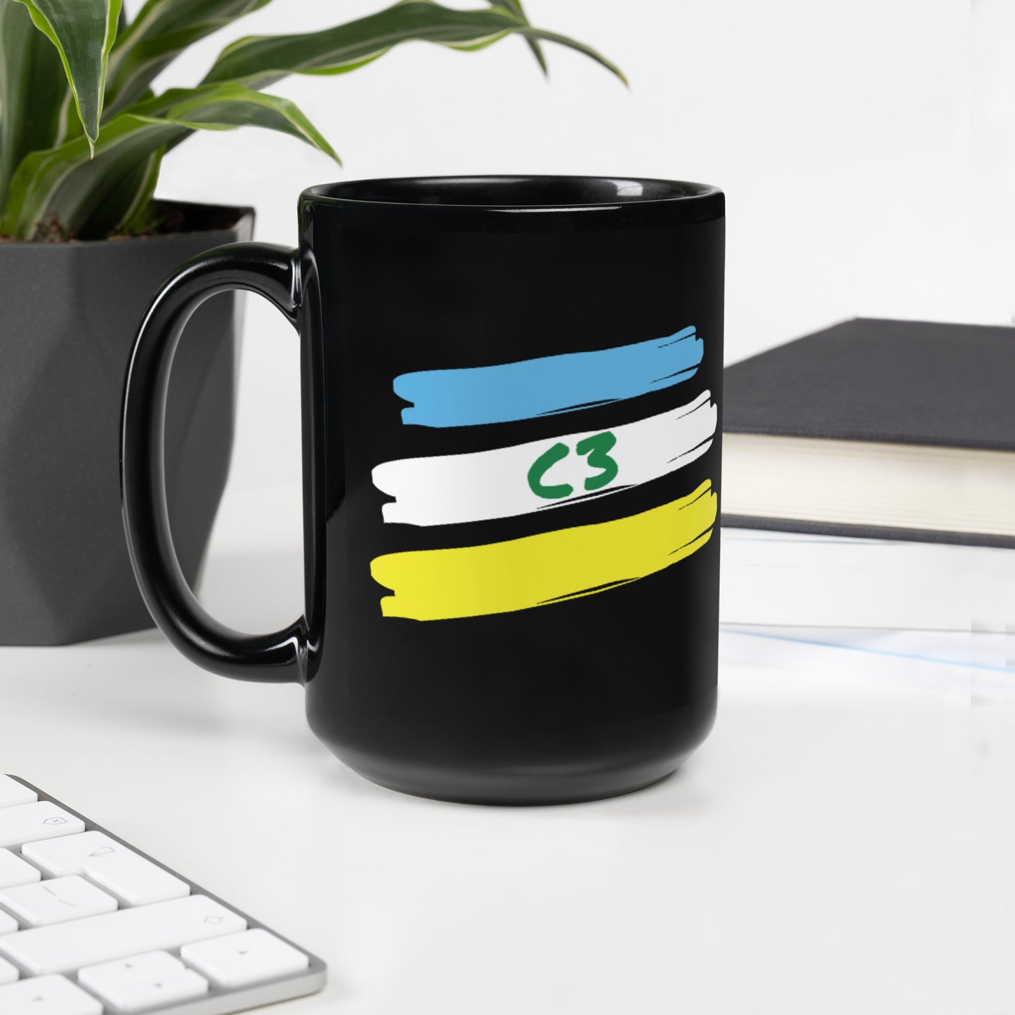 Panama C3 Black Glossy Mug