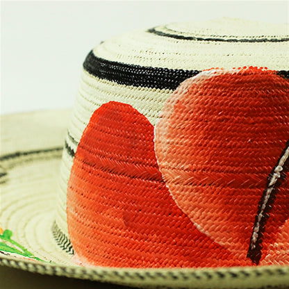 PANAMA SOMBRERO PINTADO HAND PAINTED PINTAO HAT