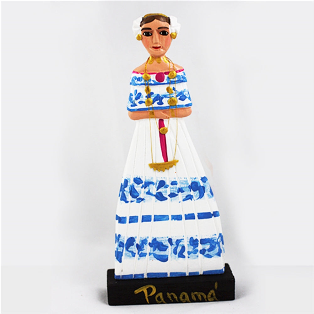 HAND-PAINTED CARVED WOOD PANAMANIAN EMPOLLERADAS