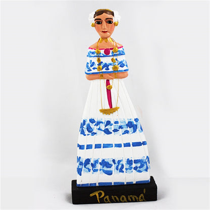 HAND-PAINTED CARVED WOOD PANAMANIAN EMPOLLERADAS