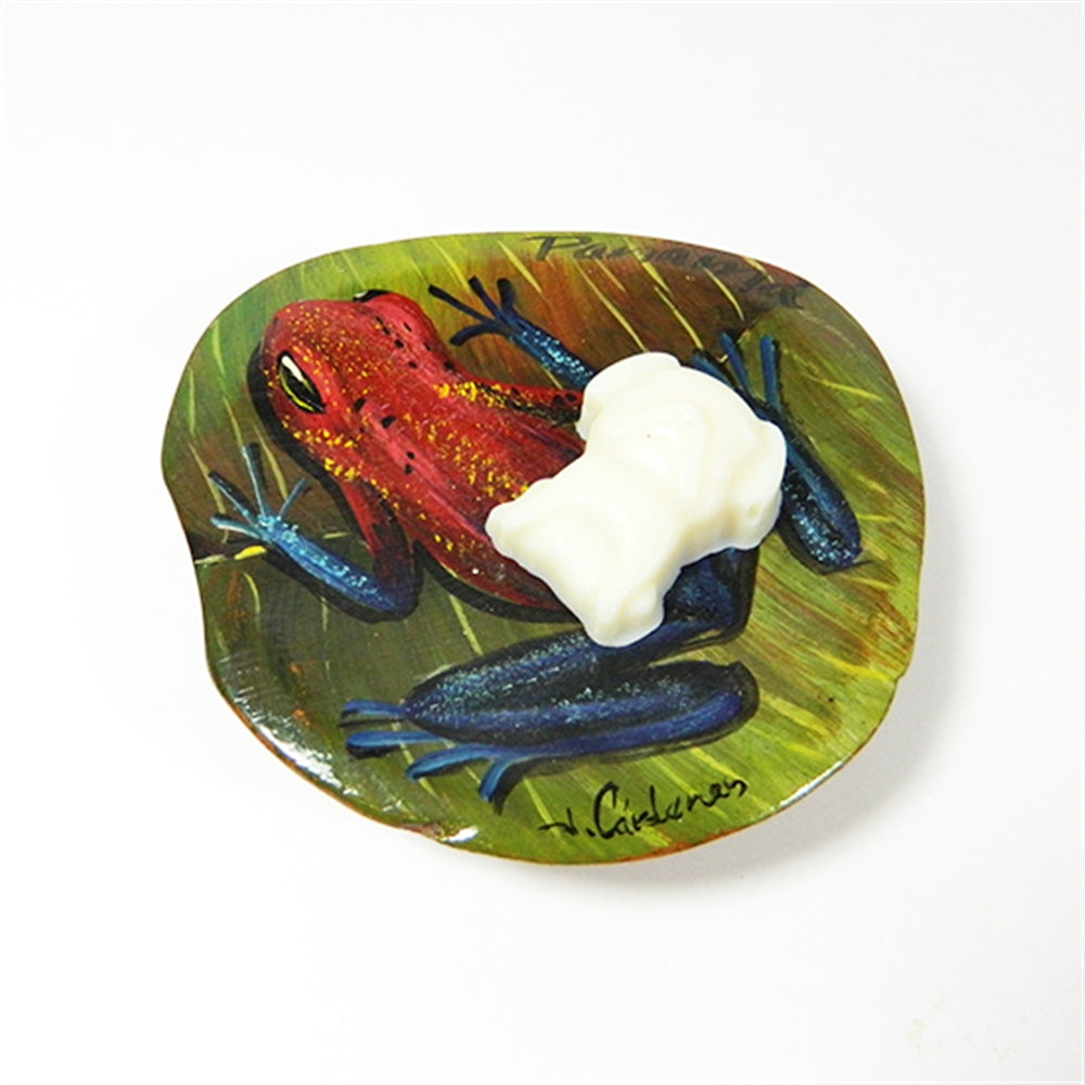 PANAMANIAN FROG MULTI FUNCTION HAND-PAINTED WOOD DISH