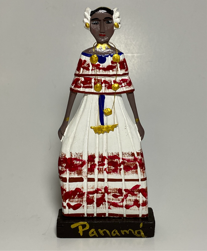 HAND-PAINTED CARVED WOOD PANAMANIAN EMPOLLERADAS