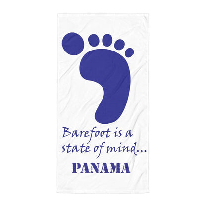 Panama Barefoot is a State of Mind Beach Towel