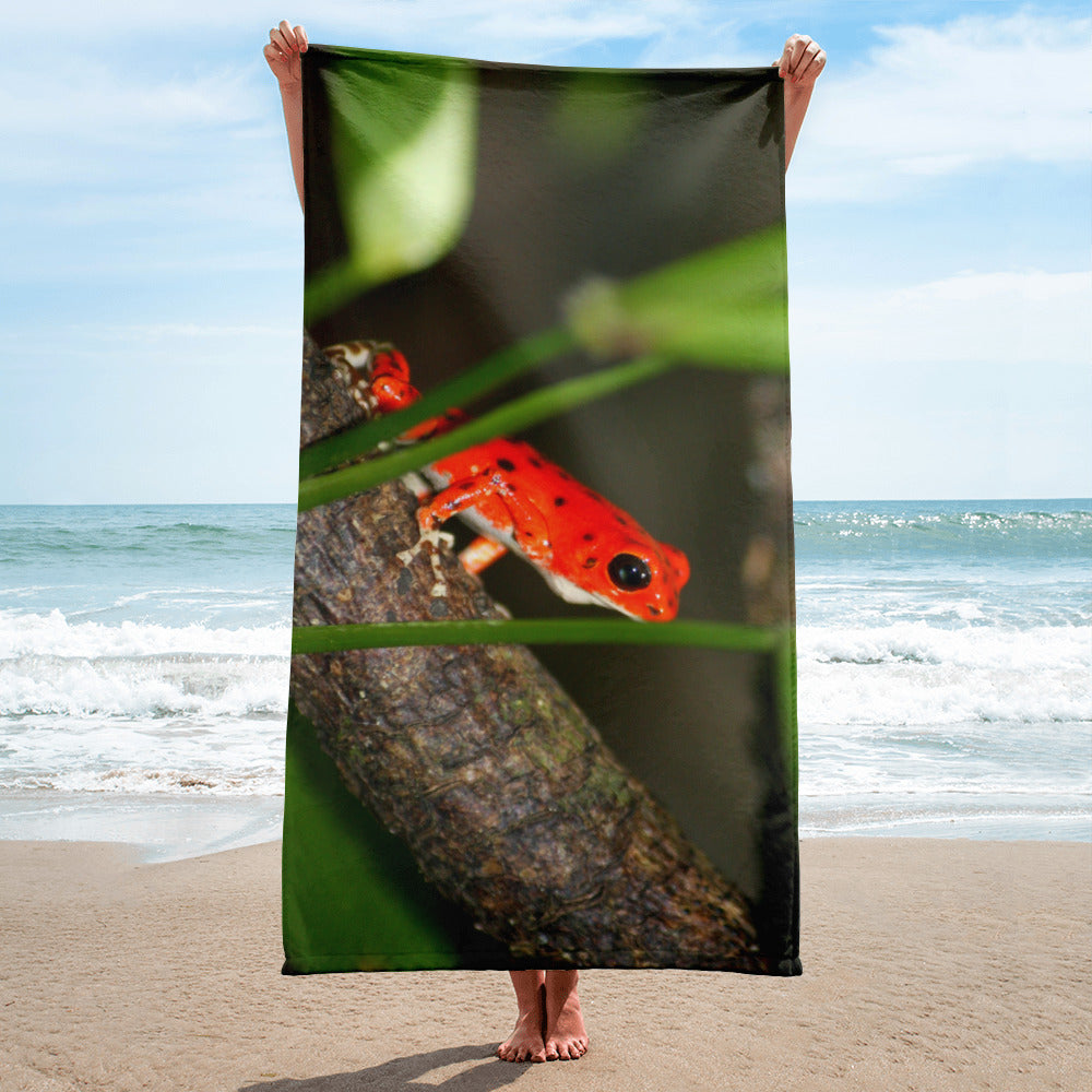 Panama Red Frog Beach Towel