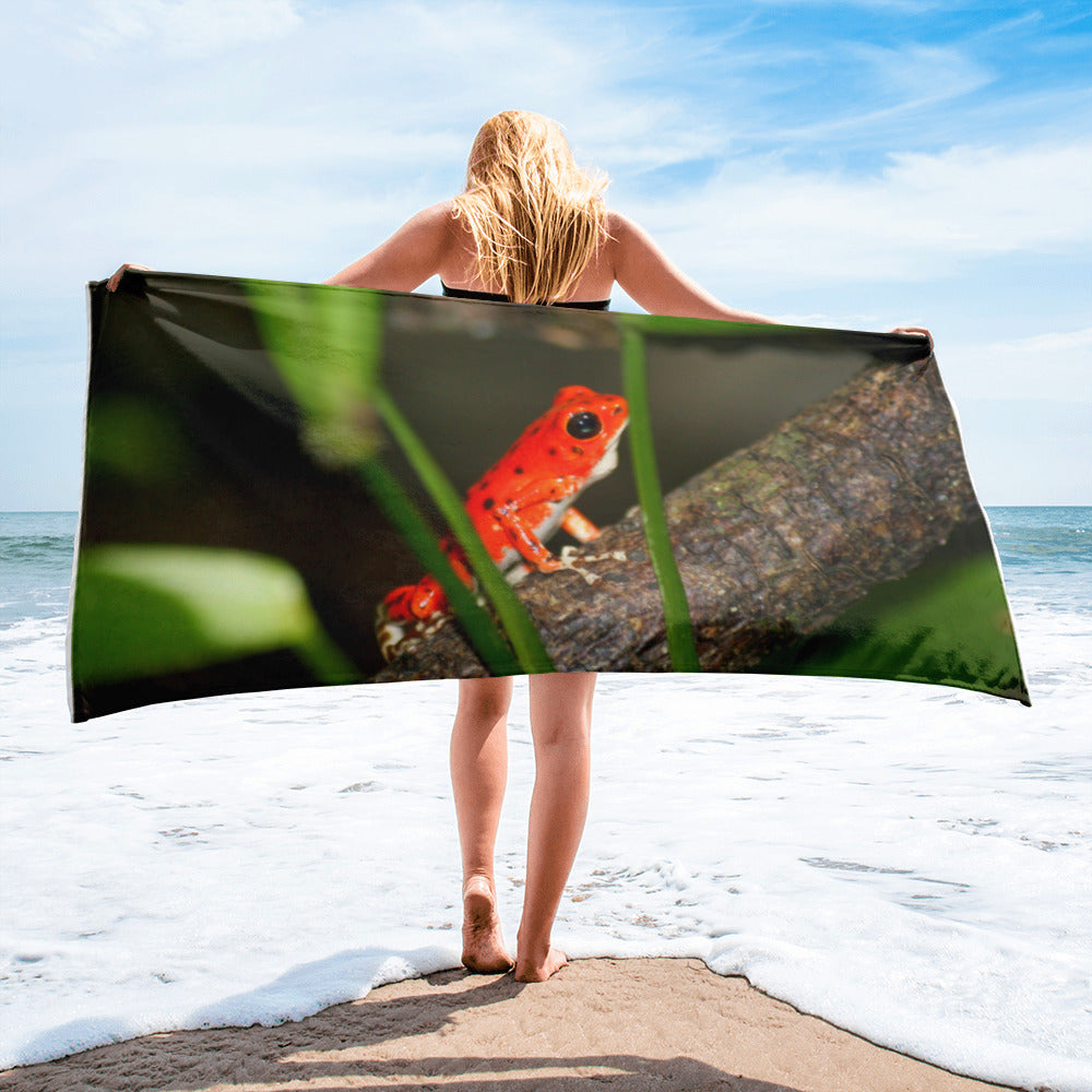 Panama Red Frog Beach Towel