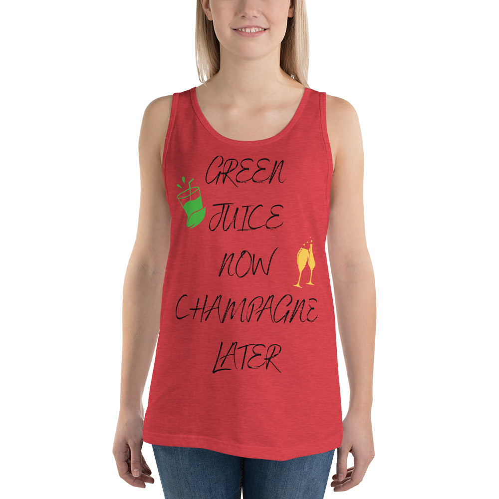 Green Juice Now Champagne Later Unisex Tank Top