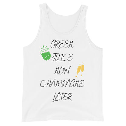 Green Juice Now Champagne Later Unisex Tank Top