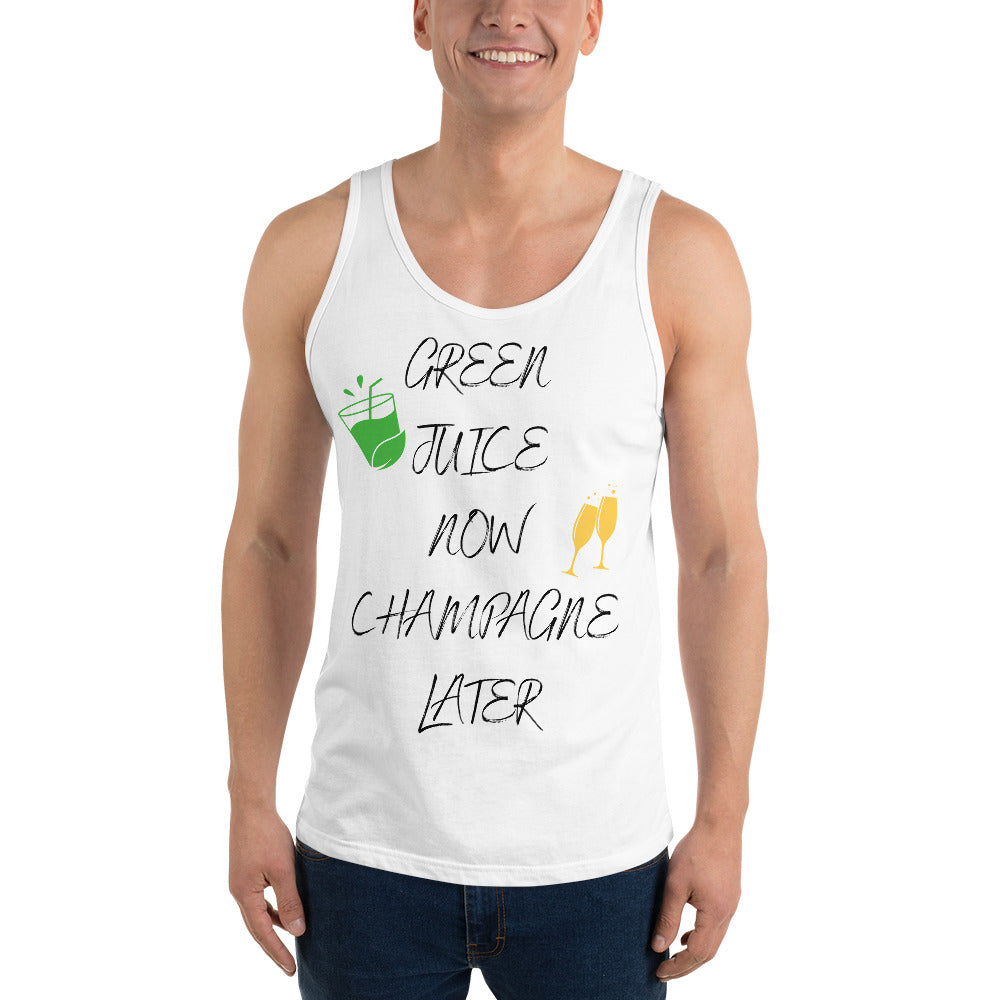 Green Juice Now Champagne Later Unisex Tank Top